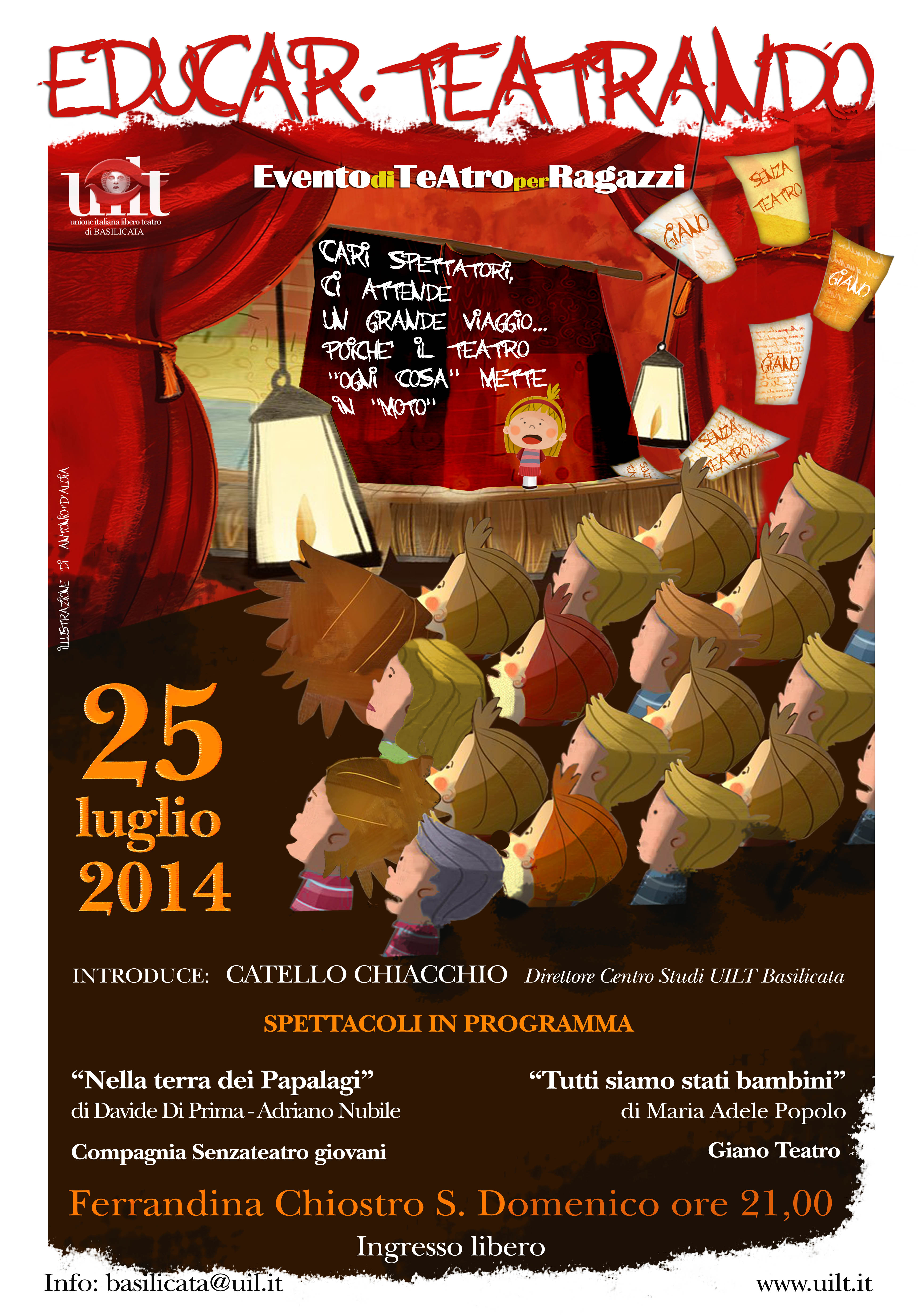 25 luglio 2014 Nella Terra dei Papalagi ad Educar.Teatrando- Ferrandina