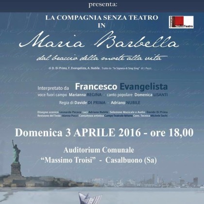 Maria Barbella- 3 aprile 2016 ore 18.00- Auditorium Massimo Troisi Casalbuono (SA)