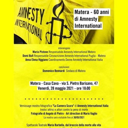 28 Maggio 2021 ore 18.00 Casa Cava Matera