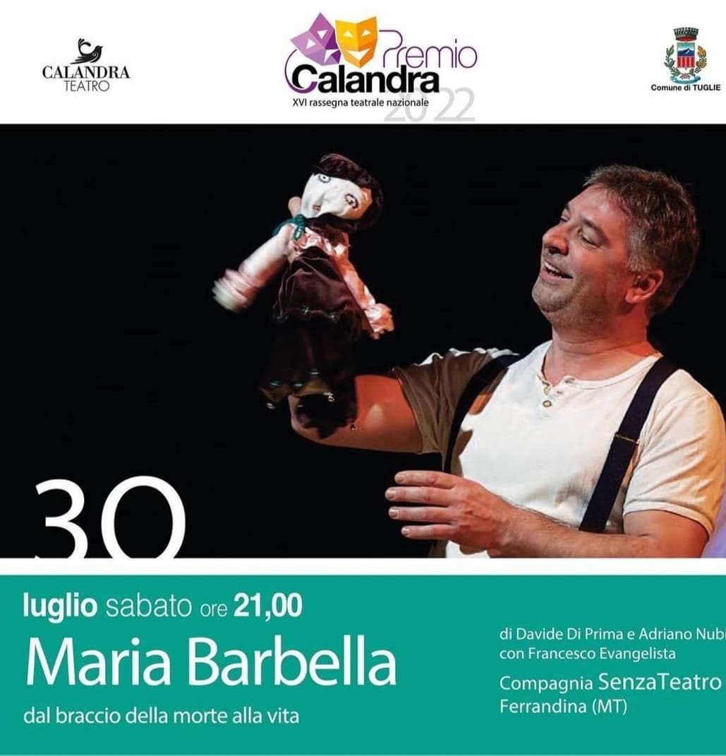 30 Luglio 2022 ore 21.00 Tuglie (LE) P.zza Garibaldi Premio Nazionale Calandra
